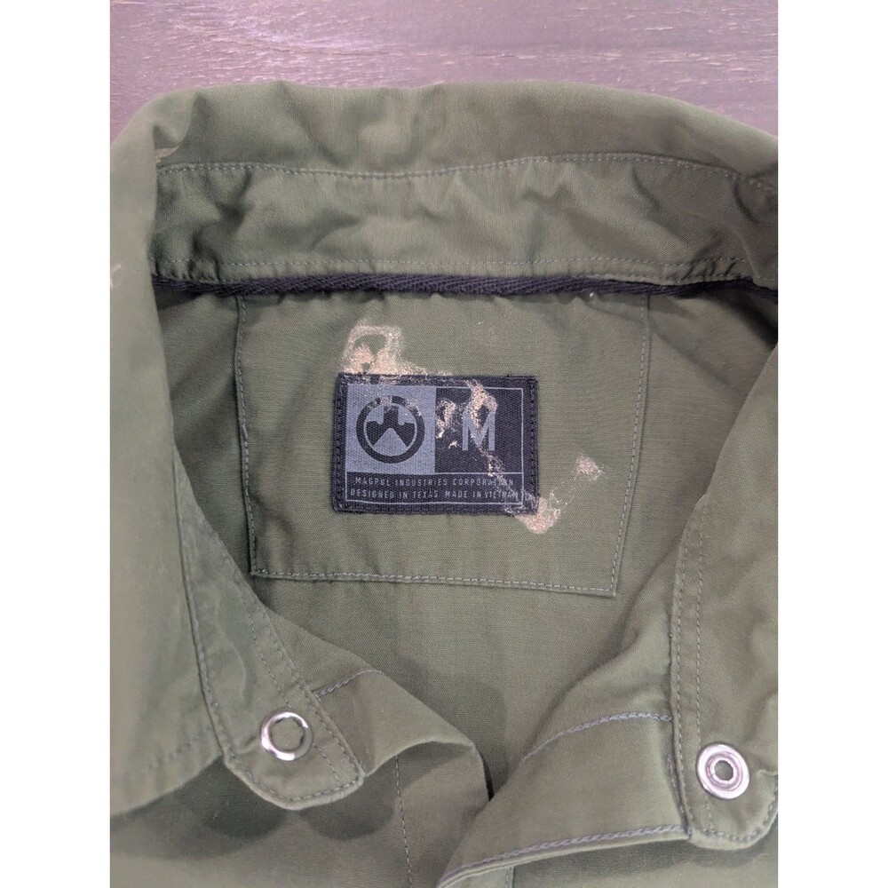 Mens Magpul Sz Medium Stretch Green Short Sleeve Button Up Shirt - Picture 3 of 8
